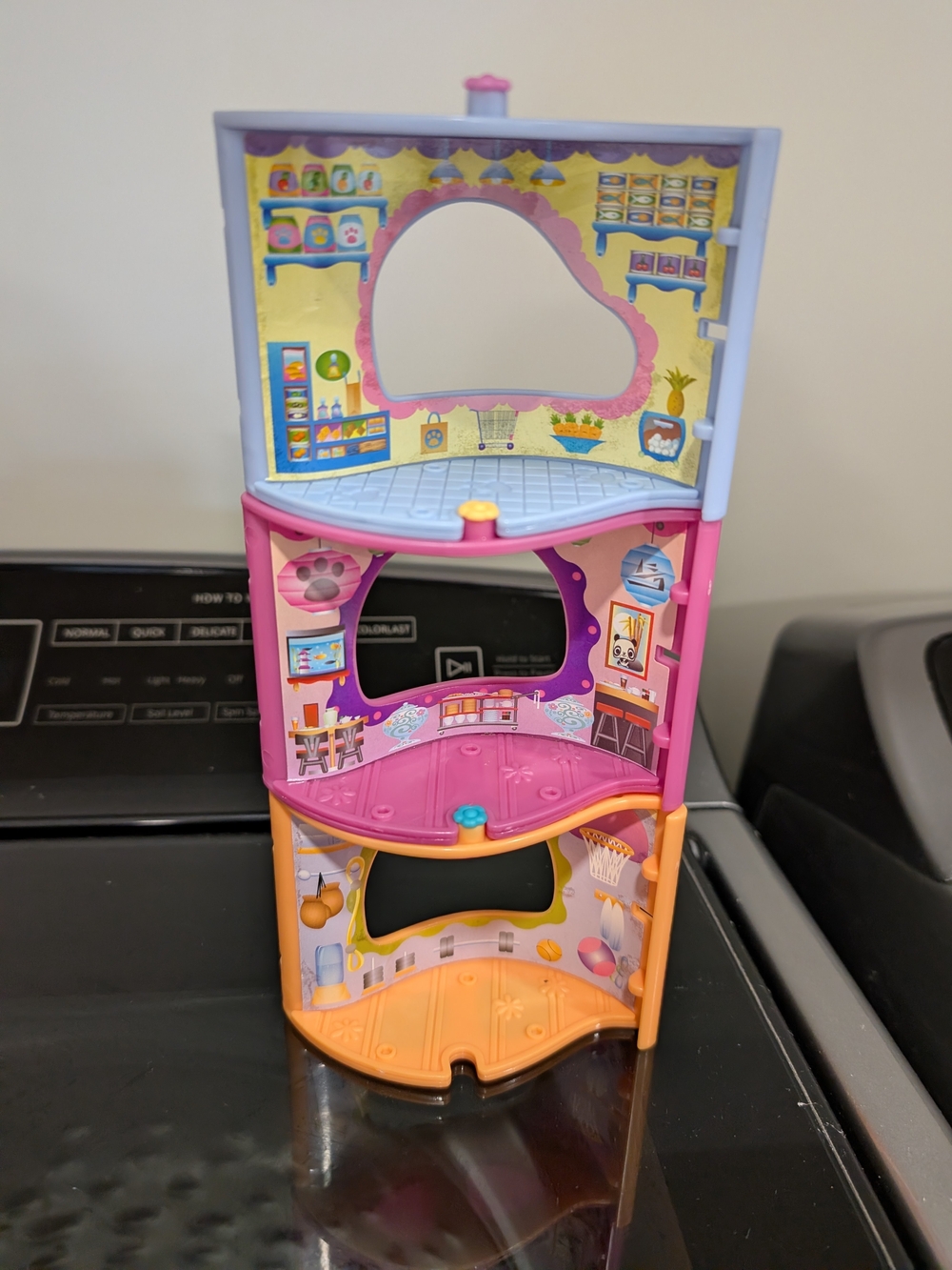 three vintage 2006 Hasbro Littlest Pet Shop "Pet Nooks"